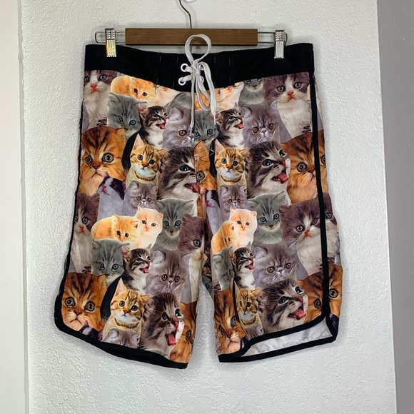 Bioworld cat swim suit trunks shorts size medium - Picture 1 of 4